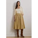 Lauren Ralph Lauren - Midi Rok - Zand - Plooirok