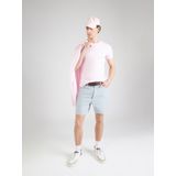Polo Ralph Lauren, Tops, Heren, Roze, M, Katoen, Geborduurde Slim Fit Katoenen T-shirt
