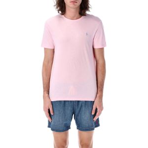 Polo Ralph Lauren - T-Shirt - Roze - Katoen - Custom Slim Fit Jersey Crewneck