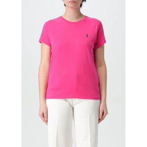 Ralph Lauren - T-shirt - Fuchsia - Katoen - Ronde Hals - Korte Mouwen