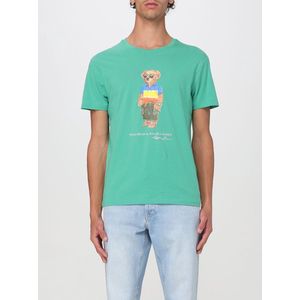 Polo Ralph Lauren - Fitted T-shirt - Groen - Katoen - Korte Mouwen