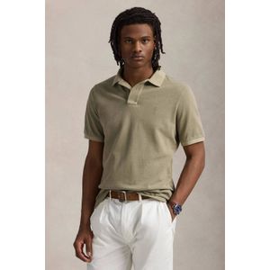 Polo Ralph Lauren - Custom Slim Fit Polo - Olijfgroen - Katoen - Korte Mouw