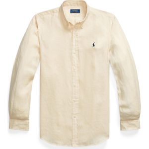 Polo Ralph Lauren - Overhemd - Crème - 100% Linnen - Slim Fit
