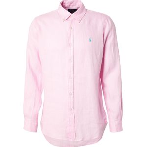 Polo Ralph Lauren - 710873446002 - Overhemd - Roze - 100% Linnen, Lange Mouwen, Custom Fit