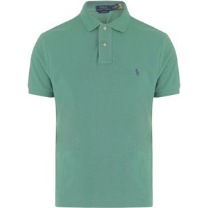 Polo Ralph Lauren, Tops, Heren, Groen, XL, Katoen, Custom Slim Fit Mesh Polo Shirt