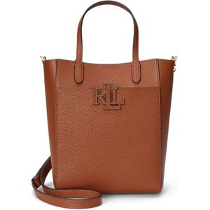 Lauren Ralph Lauren Handtas Leer 23 cm  bruin