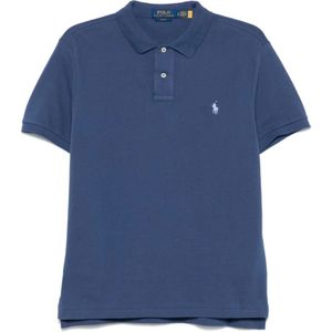 Polo Ralph Lauren - Custom Slim Fit - Poloshirt - Blauw - 100% Katoen