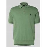 Regular fit poloshirt met labelstitching