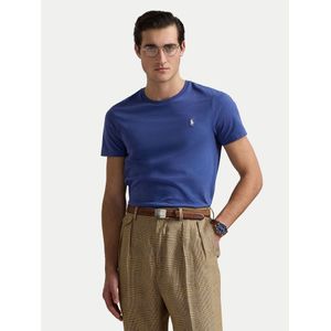 Polo Ralph Lauren - Effen Slim T-shirt - Blauw - Katoen