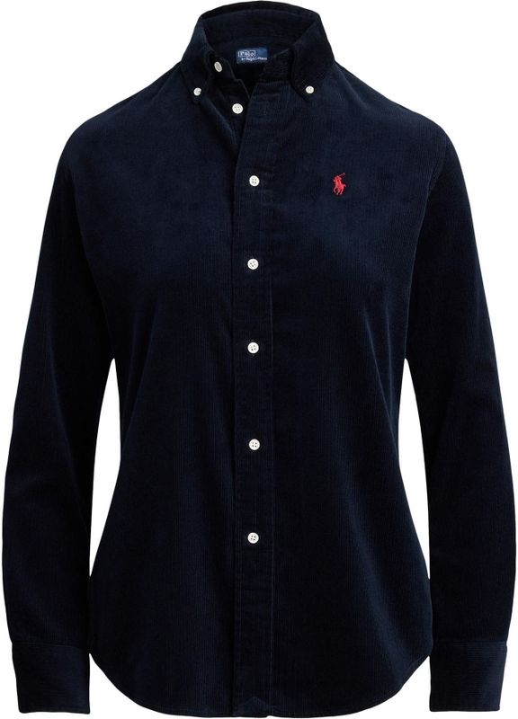 Polo Ralph Lauren - Blouse - Marine/Rood - Klassieke Blouse - Lange Mouw