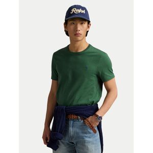 POLO RALPH LAUREN - Effen T-shirt - Groen - Katoen - Geborduurd Logo