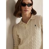 POLO RALPH LAUREN - Kabeltrui - Beige - Wol en Kasjmier - Polokraag