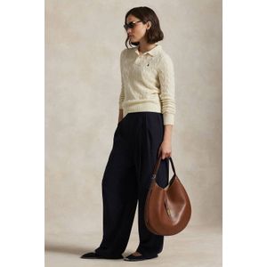 POLO RALPH LAUREN - Kabeltrui - Beige - Wol en Kasjmier - Polokraag