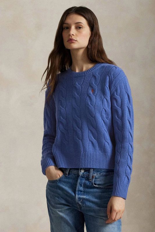 Ralph Lauren, Dames, Truien, Blauw, Maat: L Wol,