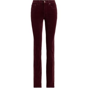 Lauren Ralph Lauren - Broek - Wijnrood - Corduroy - 5-pocket-style