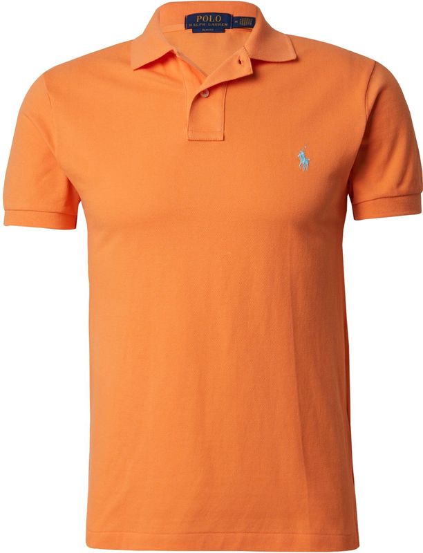 Polo Ralph Lauren - Slim Fit - Poloshirt - Katoen - Polokraag, Korte Knoopsluiting, Labelstitching