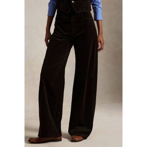 Ralph Lauren - Ribbroeken - Bruin - Katoen - Geweven Wijde Pijpbroek