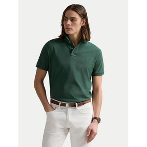 Polo Ralph Lauren - Shirt - Jade Groen / Perzik - Katoen - Slanke Pasvorm