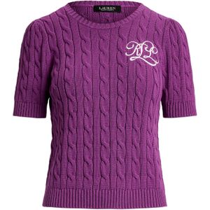 Trui - Geribbelde Kraag - Knitwear - Ronde Hals - Logoprint