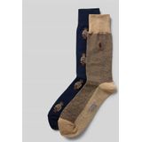 Ralph Lauren - Huissokken - Blauw/Beige - Set van 2