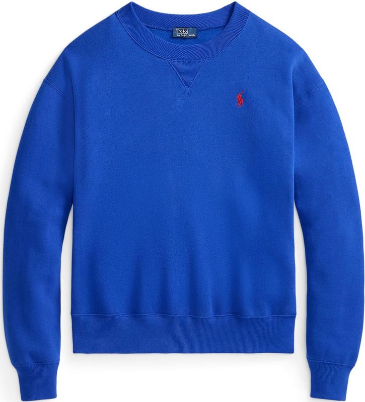 POLO RALPH LAUREN - Sweater - Koningsblauw - Katoen - Ronde Hals - Lange Mouwen