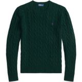 POLO RALPH LAUREN - Gebreide Trui - Groen - Ronde Hals - Wol en Kasjmier