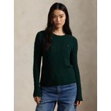 POLO RALPH LAUREN - Gebreide Trui - Groen - Ronde Hals - Wol en Kasjmier