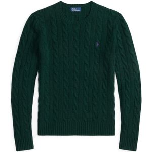 POLO RALPH LAUREN - Gebreide Trui - Groen - Ronde Hals - Wol en Kasjmier