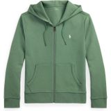 Polo Ralph Lauren - Dubbelgebreide Hoodie - Groen - Katoen/Polyester - Met Rits