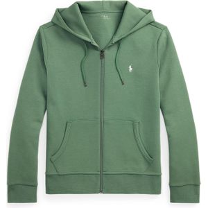 Polo Ralph Lauren - Dubbelgebreide Hoodie - Groen - Katoen/Polyester - Met Rits