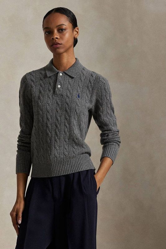 Polo Ralph Lauren - Trui - Lichtgrijs - Gebreide Truien