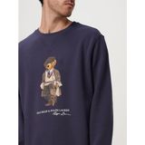 Polo Ralph Lauren - Fleece Sweater - Marineblauw - Katoen - Beer Polo