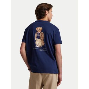 Polo Ralph Lauren - Gebreid T-shirt - Marineblauw - Katoen - Korte Mouwen