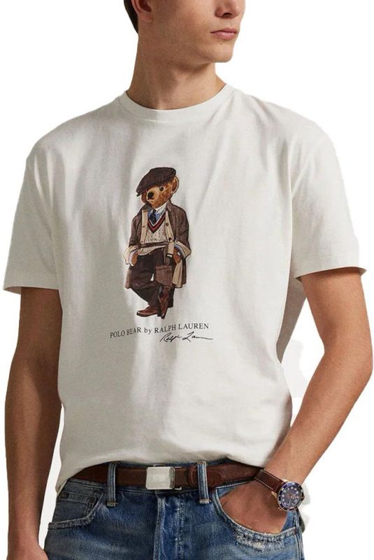 Polo Ralph Lauren - 710P00085001 - Gebreid T-shirt - Wit - Katoen - Korte Mouwen