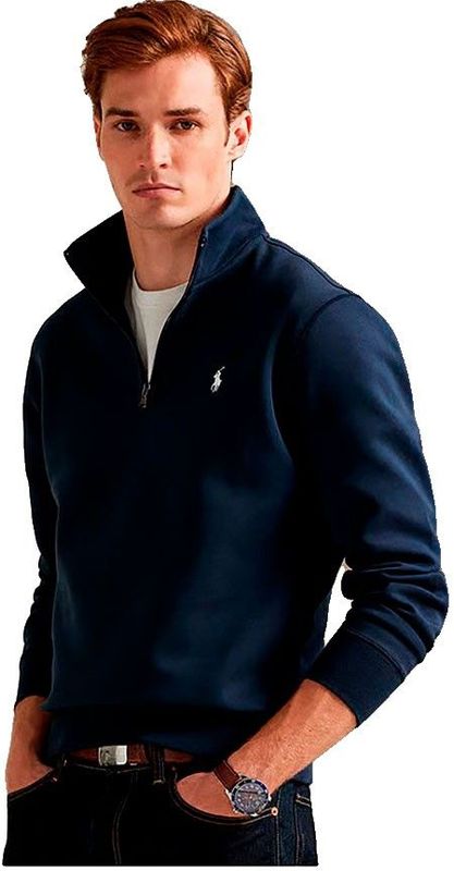 Polo Ralph Lauren  SWEATSHIRT DEMI ZIP EN MOLLETON  Truien  heren Marine