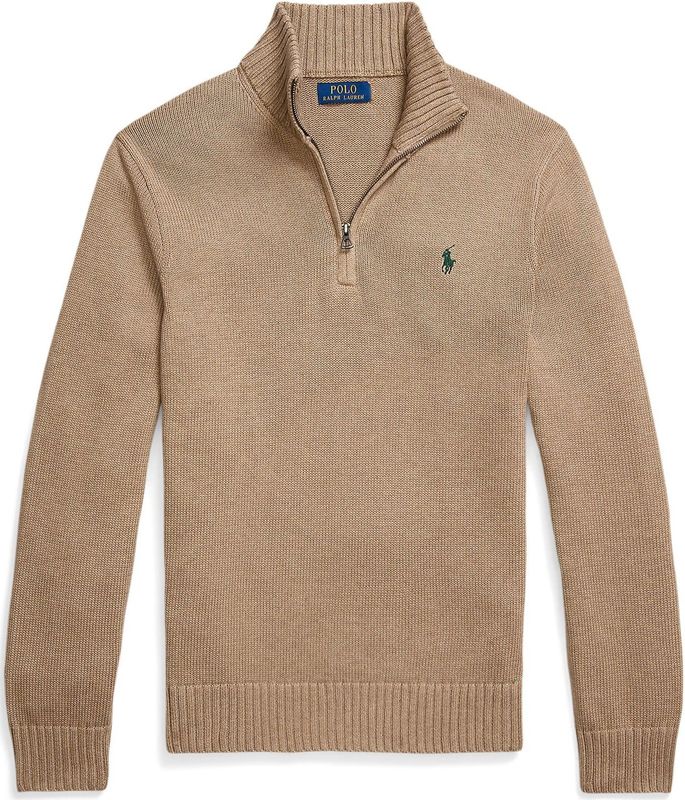 POLO Ralph Lauren - Gebreide Trui - Beige - Lange Mouw - 100% Katoen