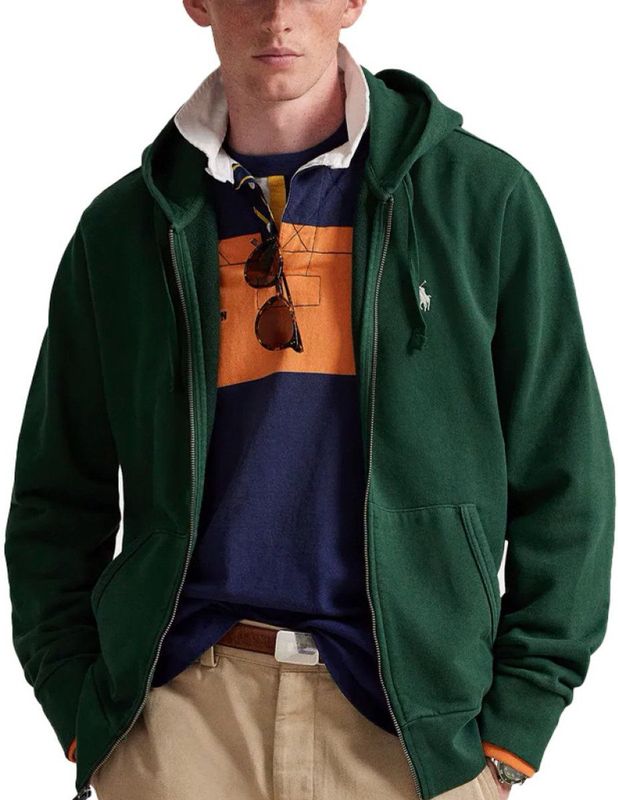 Polo Ralph Lauren - Zip-up Hoodie - Groen - Katoen