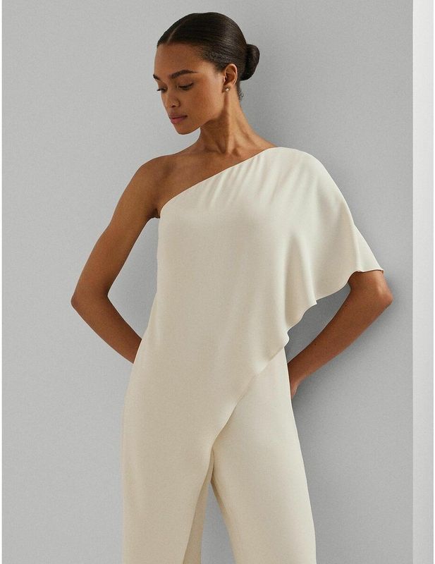 Lauren Ralph Lauren - APRIL - Jumpsuit - Crème - Gelaagde Look - One-shoulder