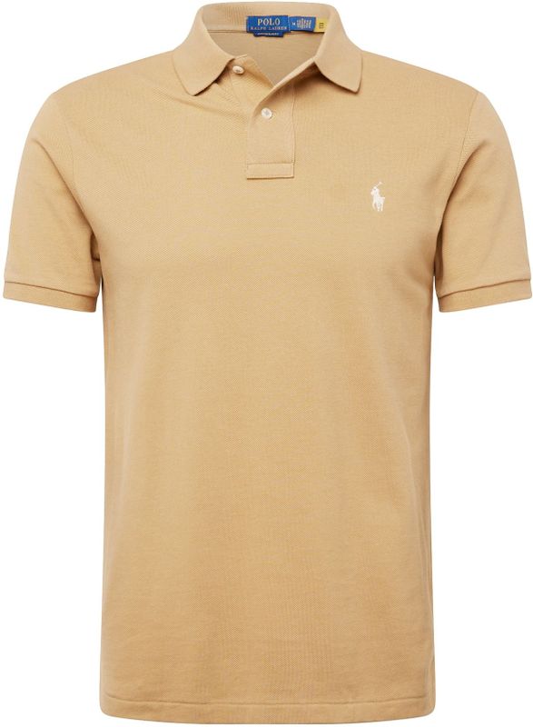 Ralph Lauren - Classic Fit Poloshirt - Beige - Katoen - Korte Mouwen