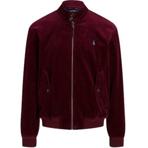Polo Ralph Lauren - Winterjas - Bordeaux - 100% Katoen - Gestreept Ontwerp