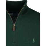 Polo Ralph Lauren - Trui - Groen - Wol - Halve Rits - Pony Player Borduursel