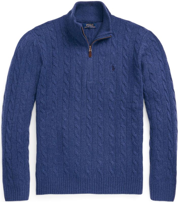 Polo Ralph Lauren - Trui - Navy - Halve Rits - Lange Mouw