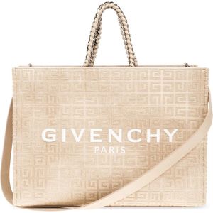Givenchy, Tassen, Dames, Geel, ONE Size, Stijlvolle Tote Tas met Geborduurd Logo