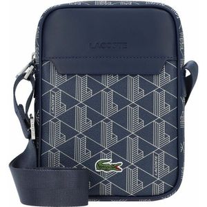 LACOSTE Schoudertas The Blend Seasonal Vertical Camera Bag Mono Marine Blanc Donkerblauw