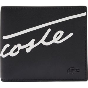 Lacoste - Lacoste print - medium billfold portemonnee - RFID - heren - noir farine