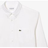 Lacoste Overhemd wit, Effen