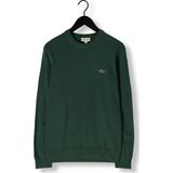 Lacoste - Groene Crew-Neck Sweater - Heren - Katoen