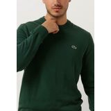 Lacoste - Monochrome Katoenen Crewneck Sweater - Sinople Groen