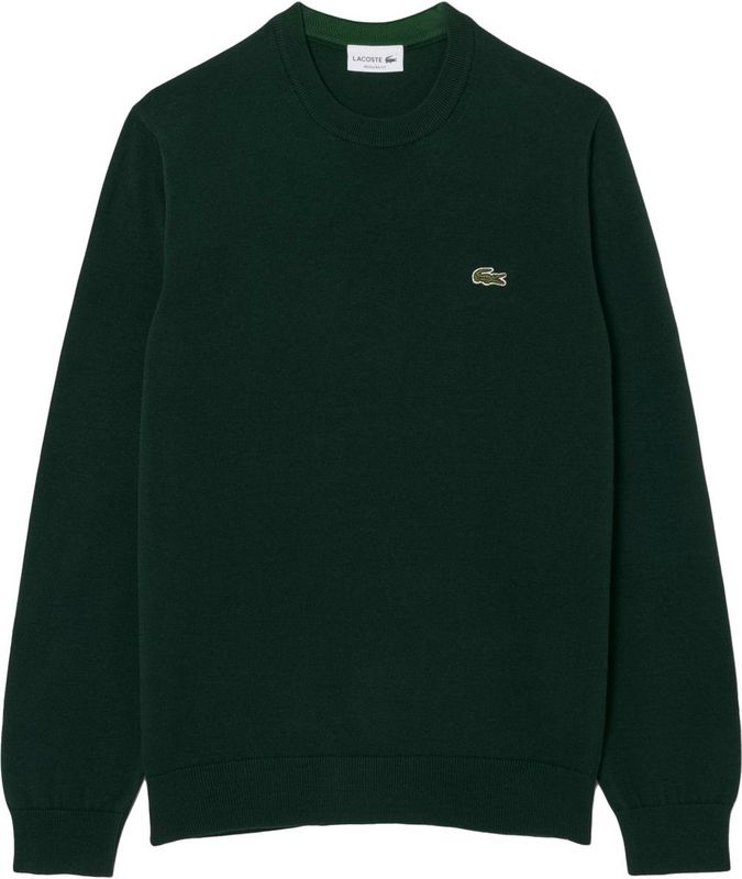 Lacoste - Monochrome Katoenen Crewneck Sweater - Sinople Groen