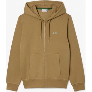 Lacoste heren hoodie sweatsvest - cookie lichtbruin
